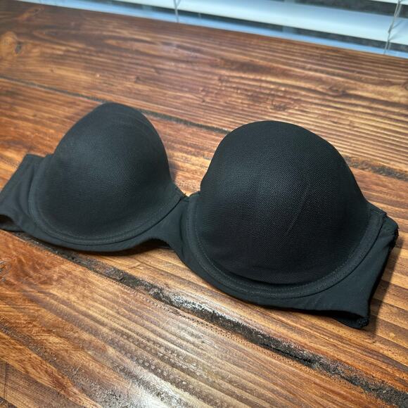 Auden Women's Black Lightly Lined Strapless Bra Size 34C - Picture 3 of 12